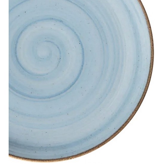 Prato 21,4cm Sobremesa Cerâmica Caoba Azul